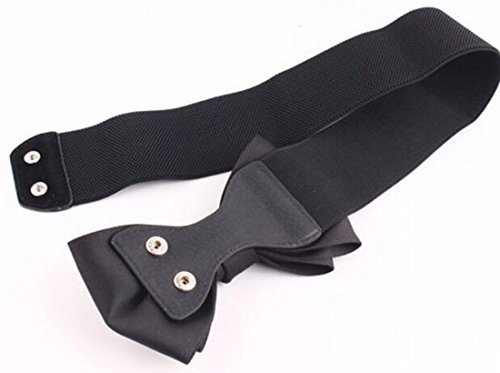 Women Cute Bow/Flower Wide Elastic Waist Belt - Adorable Dress Accessory 6