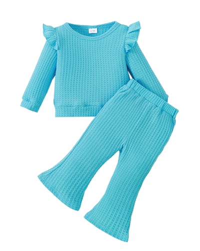 Image of Weebaby Toddler Girl Clothes Infant Girl Sweatsuit Baby Pant Set Outfits Fall Winter Clothing Little Clothes for Girl