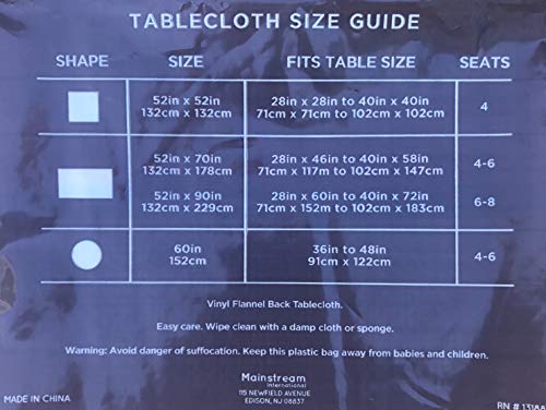 Mainstream Harvest Dogs Wearing Bandanas Playing In Colorful Autumn Leaves And Acorns Vinyl Flannel Back Tablecloth (52" X 52" Square) #TOP3