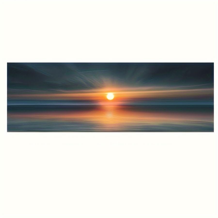 Cuadro decorativo de lienzo con paisaje de atardecer que evoca calma y paz en tu dormitorio