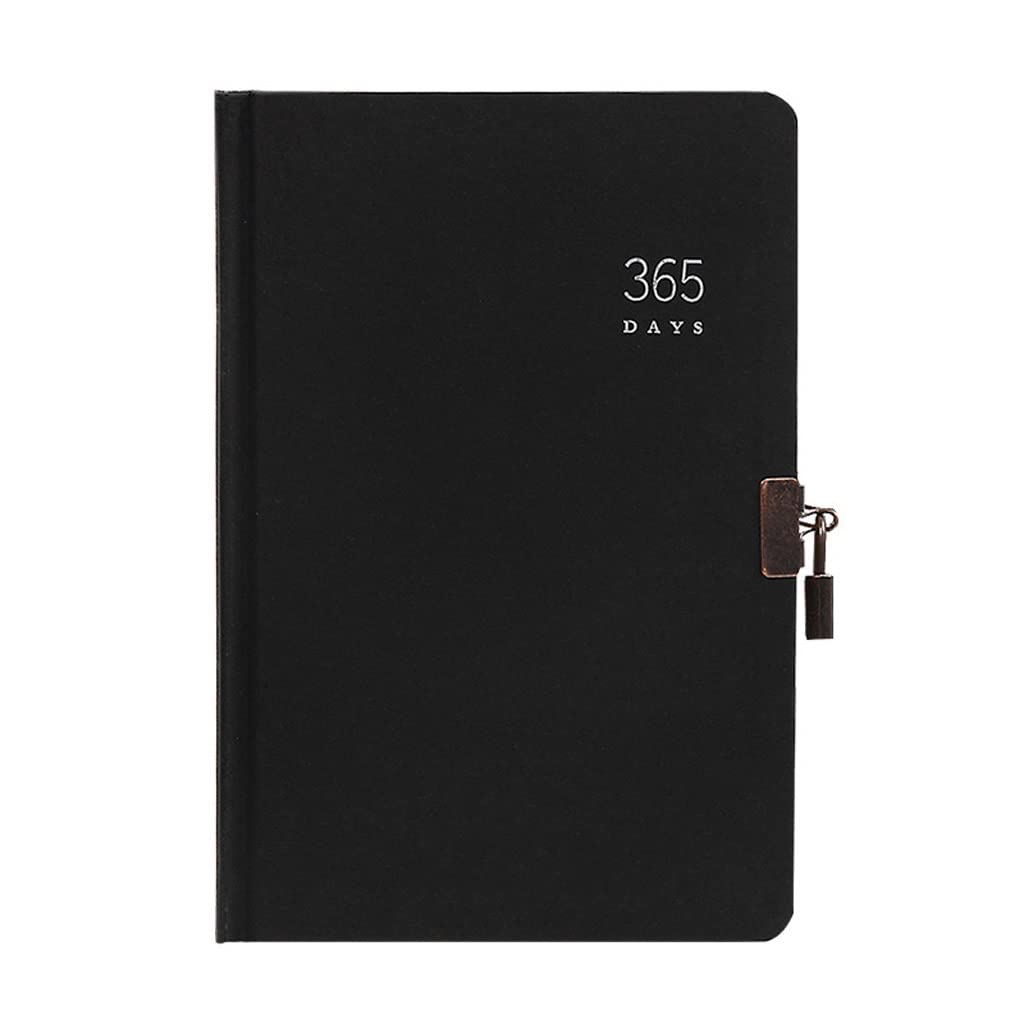 Agenda notebook vintage da 365 giorni: organizer per agenda A5 con 384 pagine di carta Kraft da 100 g/m², ideale per schizzi e materiale scolastico indispensabile per articoli di cancelleria ItemGold