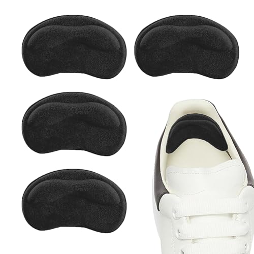 4 PCS Heel Cushion Pads Heel Grips Heel Grips for Ladies Shoes for High Heels Running Shoes etc.Ensure That They Stay Safe in Various Activities Such as Dancing Shopping etc(Black)