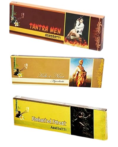 Image of Eternia Earthy Wonders Luxury Burning Incense Sticks Set | Long-Lasting Aromatic Agarbatti with Soothing & Natural Fragrances | Pack of 3