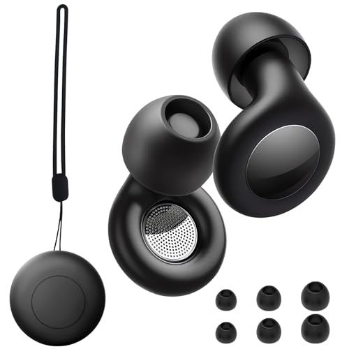 SUNNIFLY Tapones Oidos Ruido Dormir，Loop Earplugs，Reducción de Ruido 30dB, Reutilizables, para Ansiedad, Conciertos, Bibliotecas, etc. (Negro)