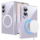 Lemxiee Magnetica Cover per Samsung Galaxy Z Fold 8 Case in Acrilico ultrasottile trasparente,Compatibile con MagSafe Custodia Cover