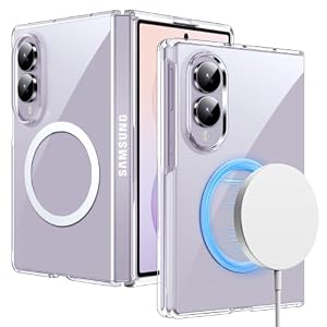 Lemxiee Magnetic Cover for Samsung Galaxy Z Fold 8 Case with Ultra-thin & Transparent Acrylic,Wireless Charging Compatible & MagSafe