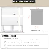 Thermal Blackout Roller Blind 70 x 240 cm Thermal Insulated,UV Protection, Daylight Trimmable Roller Blind Fittings Included For Inside and Outside Recess Fitting, Dark Grey - Image 6