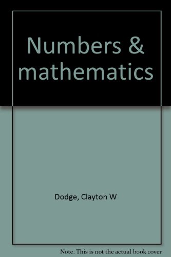 Numbers & mathematics 0871501805 Book Cover