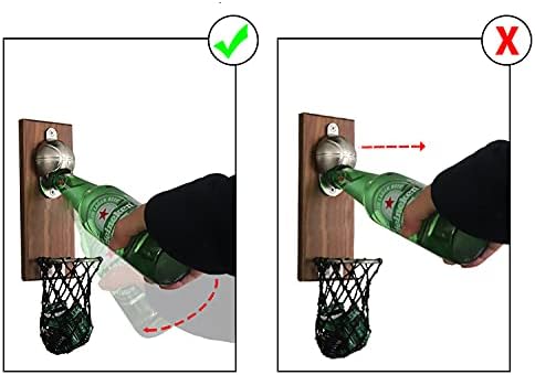 Miniatura 5 de Abrebotellas estilo baloncesto, abrebotellas de cerveza, montado en la pared, imán de nevera magnético, abrebotellas con una sola mano.