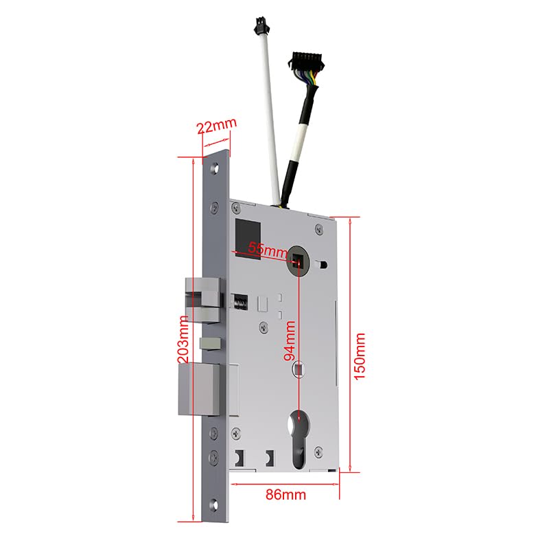 Serratura Porta Serratura elettronica più piccola for porte in legno sottili(4 short right)
