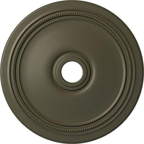 Image of Ekena Millwork CM24DIWHF Diane Ceiling Medallion, 24 inchOD x 3 5 /8 inchID x 1 1 /4 inchP (Fits Canopies up to 6 1 /4 inch), Hand-Painted Witch Hazel