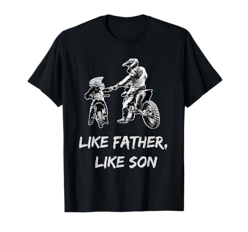 Premium Motocross Shirt Vater so der Sohn Dirt Bike T-Shirt T-Shirt