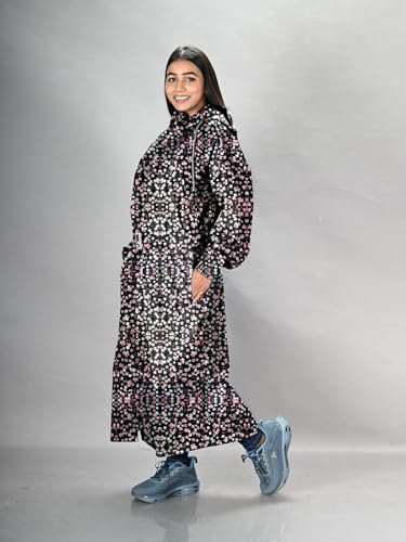 Image of LUX VENUS Printed Over coat Rainwear for Women