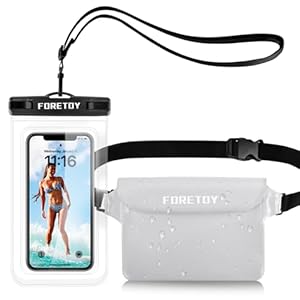 FORETOY wasserdichte Tasche, wasserdichte Handyhülle, wasserdichter Beutel Unterwasser wasserfeste Bauchtasche Schutzhülle mit IPX8 Handytasche für Wassersport, Schwimmen, Bootfahren, Strand usw