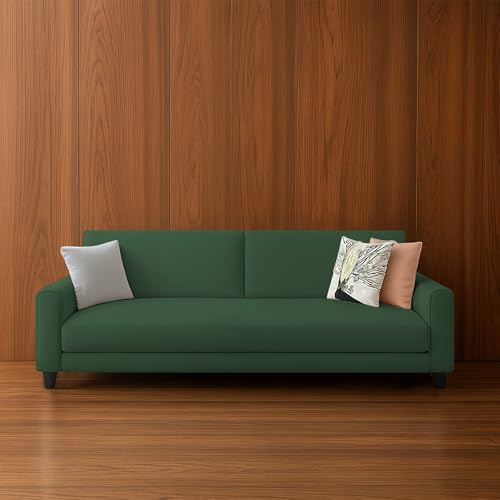Image of Kathleen 3 Seater Sofa Set for Living Room - Foldable Convertible Couch Furniture for Home, Office or Guest Use, Modern Designer Stylish Comfortable (Green)