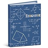Zeugnismappe A4 mit 30 Hüllen - Geschenke zur Einschulung Schulanfang, Dokumentenmappe A4 Sichtbuch Urkundenmappe Mappe mit Klarsichthüllen, Document Organizer für Zertifikate Urkunden, Blau