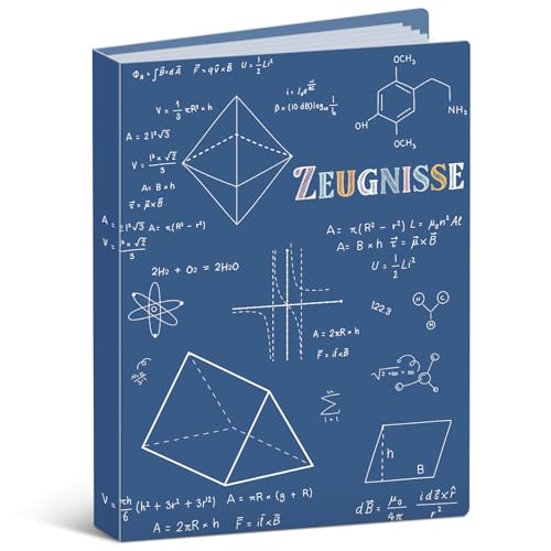 Zeugnismappe A4 mit 30 Hüllen - Geschenke zur Einschulung Schulanfang, Dokumentenmappe A4 Sichtbuch Urkundenmappe Mappe mit Klarsichthüllen, Document Organizer für Zertifikate Urkunden, Blau