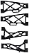 Losi Front/Rear Suspension Arms: XXL/2 LST2