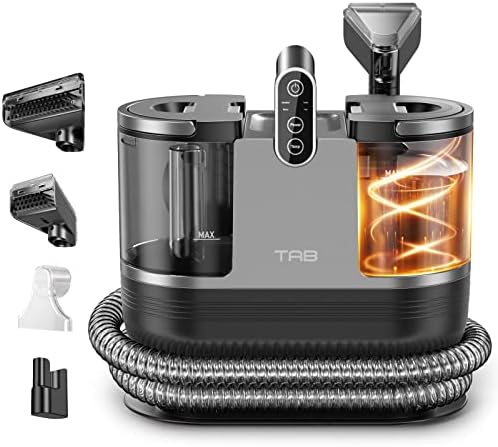 TAB Carpet Cleaner Machine, FastHeating Portable Upholstery Spot Cleaner Machine, 2023 Upgrade 14KPa Stain Remover Deep Cleaner for Pets,Stairs,Car Seat and Couch, Self-Cleaning, 140℉ Heat Wash, R6