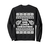 this dad loves christmas ugly sweater pattern pixel design felpa