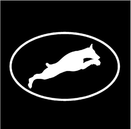 Amazon Co Jp カーステッカー 面白いデカール 12cm X 7 5cm ドーベルマン 犬種 オーバル ランニング ビニール バンパー ウィンドウ カーステッカー ブラック シルバー 車 バイク