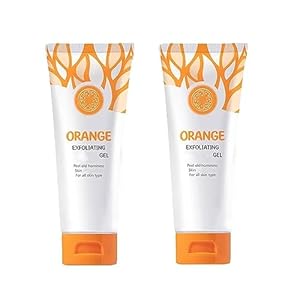 Orange Exfoliating Whitening Gel, Gmeelan Orange Exfoliating Whitening Gel, Gmeelan Exfoliating Gel, Orange Exfoliating Gel Face Whitening, Gluta Whitening Lazy Cream Korean (2 bottle)