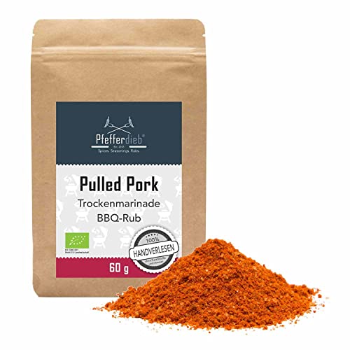 Pulled Pork Premium BIO BBQ Rub, Trockenmarinade & Gewürzmischung zum Grillen und als Marinade für...