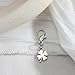 SHTALHST Four Leaf Clover Keychain Sterling Good Luck Keycharm for Women Girls Lucky Gift for Bags