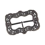 Lord of Battles Hebillas medievales, disfraz de pirata grande con hebilla de latón, ideal para LARP, eventos medievales, ren faire, Latón antiguo, Standard