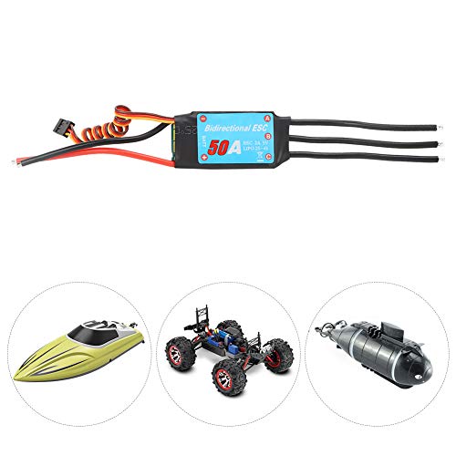 Brushless ESC,ESC Senza Spazzole a One way Spazzole Regolatore di velocità Elettronico ESC per Elica Subacquea per Auto (50A)