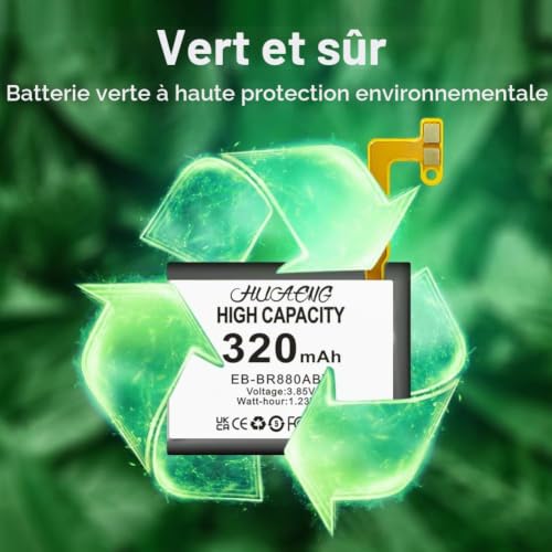 HUAENG R880 - Batterie de remplacement pour Samsung Galaxy Watch 4 Classic 42 mm SM-R880 SM-R885 (batterie de remplacement polymère Li-Ion, 320 mAh, 42 mm, SM-R880 SM-R885 avec kit d'outils) – vue 3