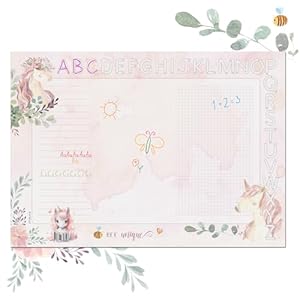 TOBJA Einhorn Schreibtischunterlage A3 25 Blatt
