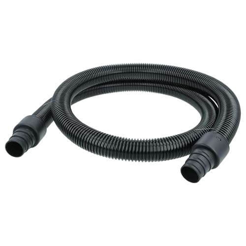 vhbw Universal Ersatz Schlauch für gängige Staubsauger - Flexibel, 2 m schwarz, 32 mm / 35 mm / 38 mm Rundanschluss
