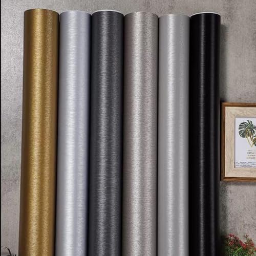 HCZION 24inch Silver Contact Paper Stainless Steel Peel And Stick Wallpaper Brushed Texture Self Adhesive Vinyl Contact Paper For Dishwasher Fridge Decor Sticker (Color : Dark blue, Size : 60CM/23.6