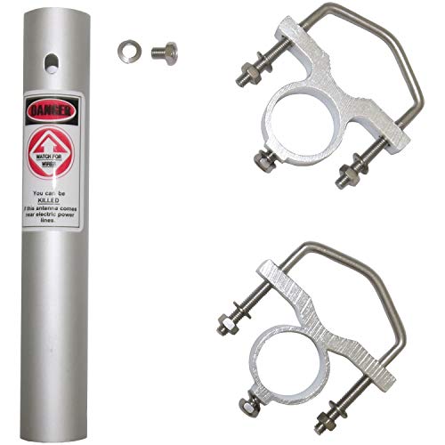 Tram 1477 Pre-Tuned 144MHz–148MHz VHF/430MHz–460MHz UHF Amateur Dual-Band Base Antenna (White Fiberglass)