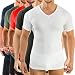 Produktbild HERMKO 4880 Herren Kurzarm Shirt mit V-Ausschnitt, Business Unterhemd aus 100% Bio-Baumwolle, Größe:D 8 = EU XXL, Farbe:weiß