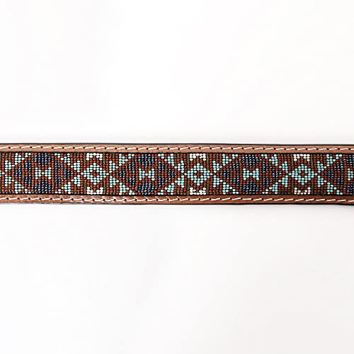 HILASON Western Genuine Leather Belt for Men Women Cowboy Cowgirl Handmade Unisex Full Grain Heavy Duty Tooled Beaded3