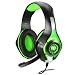 TURN RAISE 3.5mm Stereo Gaming Headset for PS4, PC, Xbox One Controller, Noise Cancelling Over Ear Headphones with Mic, LED Light, Bass Surround, Soft Memory Earmuffs for PC, Laptop,Tablet,Smartphones