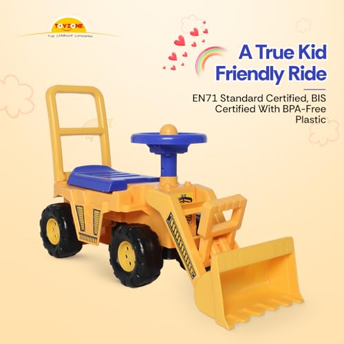 Image of Toyzone Mini Bulldozer-50803 | Baby Car | Kids Car | Toy Car| Push Car| Storage Seat | Swing Car| Ride on Car with Horn