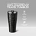 BrüMate Nav XL 32oz 100% Leak Proof Insulated Travel Tumbler with Magnetic BevLock™ Lid - Double Wall Cup-Holder Friendly Stainless Steel Mug (Onyx Leopard)