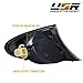 USR DEPO 02-05 E46 4D LED Corner Light - Full Amber LED Cornering Turn Signal Lamp (Left + Right) Compatible with 2002-2005 BMW E46 Sedan Wagon 325i 325xi 330i 330xi (Smoke Lens, Plug and Play)