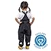 JAN & JUL Kids Snow Pants with Suspenders, Waterproof Rain Pants (Black, 5-6 Years)