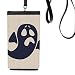 Halloween Ghost Worried Happy Phone Wallet Purse Hanging Mobile Pouch Black Pocket