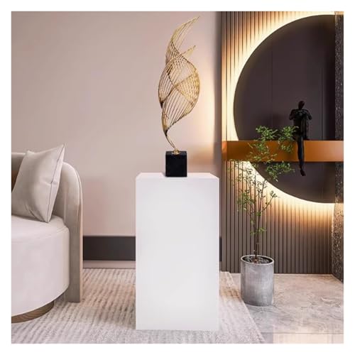 Socle blanc en bois 50x50x40cm pour présentation de gâteau et dessert