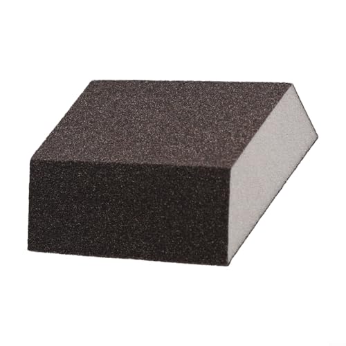 Bloc éponge de ponçage grain 60240 pour utilisation humide et sèche avec mousse Convient pour le polissage de surfaces plates et irrégulières (grain 60)
