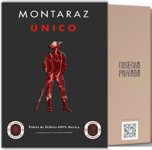 Paleta Montaraz Único - Envío 24 h - Sobre de Paleta de bellota 100% ibérico de Salamanca - Blíster Cortado a Cuchillo - Opción Nota Regalo (1 Sobre)