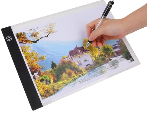 A4 LED Light Pad for Diamond Painting, LED Copy Board Light Tracing Box,Trace Light Board,Artcraft Copy Table,Middle