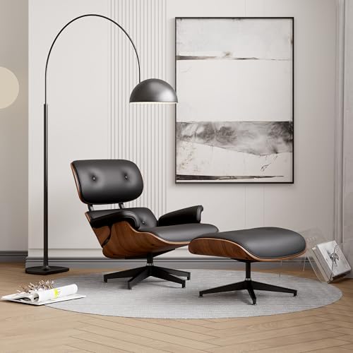 Aivermeil Relaxsessel aus Echtleder mit Fußstütze–Verstellbarer Fernsehsessel mit Liegefunktion, ergonomischem Design & Wippfunktion, Massiver Holzrahmen, Perfekt für Wohnzimmer & Büro – Bild 4