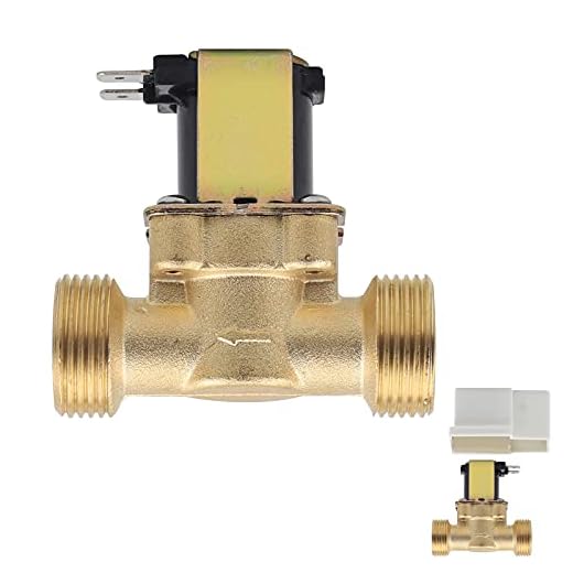 SWAWIS Magnetventil 3/4 Zoll AC 230 V Normalerweise Geschlossen Aus Messing, Elektrisches Ventil Mit Weißem Deckel für Wassersteuerung