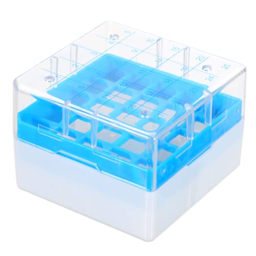 Garneck Box Polycarbonate Freezing Tube Storage Box Cryovial Tube Holder for Lab Use for Sample Identification Compatible with Microtubes